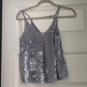 American Eagle purple crushed velvet tank top